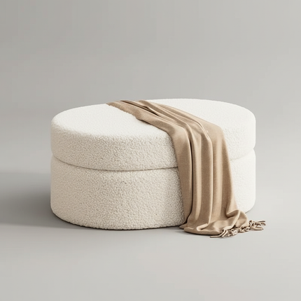 Home Furniture Stool Creative Storage Boxes Lamb Cashmere Hallway Bench Advanced Foot Seat Multifunctional Shoe Changing Stool