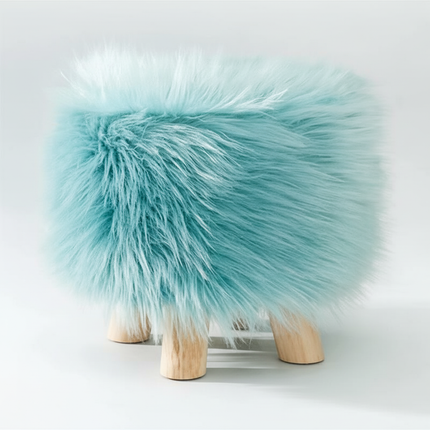 Adorable Shoes-changing Stool Plush Wooden Footrest Removable Chair Cover Soft Seat Cushion Home Decor Furnitu 가구 걸상