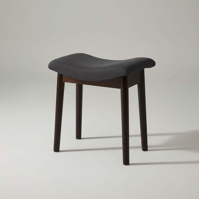 Vanity Stool Vanity Chair 18 Inch-  Stool Chair Wood Legs, Modern Piano Bench Makeup and Foot Stool for Bedroom.