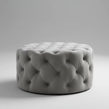 60cm Nordic Velvet Stool Round Pouf Ottoman Vintage Makeup Stool Living Room Footrest Soft Bedroom Bench Shoe Changing Stool