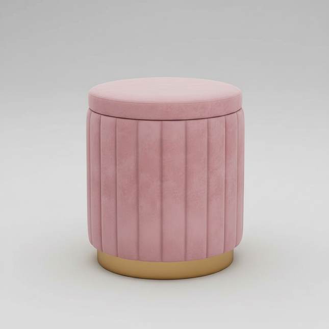 Fashion Storage Stool, Shoe Changing Stool, Makeup Stool, Bedroom Dressing Table Round Stool, New Round Stool with Storage Space