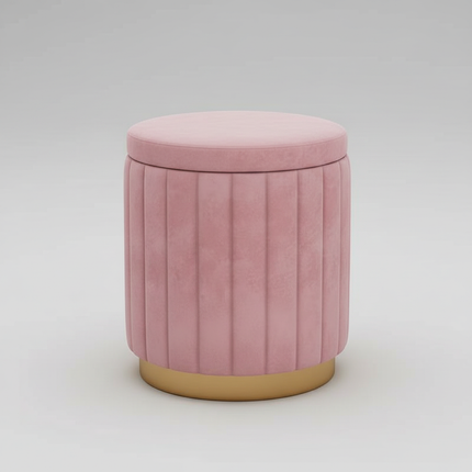 Fashion Storage Stool, Shoe Changing Stool, Makeup Stool, Bedroom Dressing Table Round Stool, New Round Stool with Storage Space