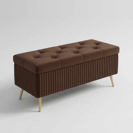 Velvet Ottoman Bench for Living Room Nordic Design Shoe Changing Stool with Storage Bedroom Bed End Seat Modern