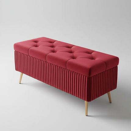 Velvet Ottoman Bench for Living Room Nordic Design Shoe Changing Stool with Storage Bedroom Bed End Seat Modern
