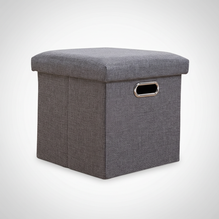 Folding Storage Ottoman Foldable Small Ottoman Foot Rest 11.81x11.81x11.81inch Square Footstool for Bedroom Dorm Entryway Office