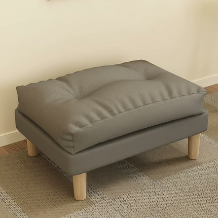 ‌Ergonomic Ottoman Footrest - Adjustable Height Sofa Stool with Memory Foam Leg Rest & Shoe Bench Storage Solution‌