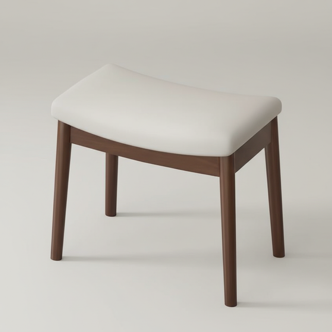 Foot Stool, Saddle Cushion Vanity Stool, Modern Concave Ottoman with Upholstered Seat for Entryway, Bedroom, Patio, Living Room.
