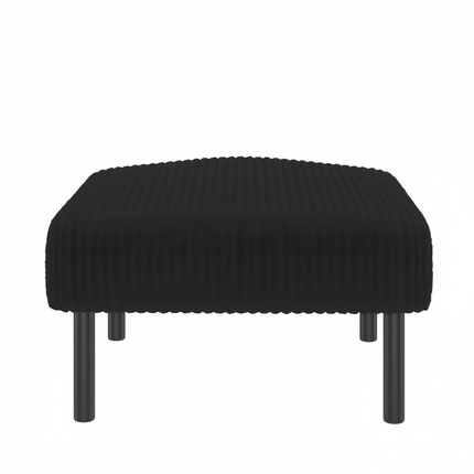 LVHOM High-Quality Corduroy Footstool, Soft Ottoman with Solid Metal Frame, Comfortable Fabric, Suitable for Living Room