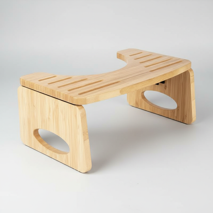 Wooden Bathroom Step Stool Foldable Maternity Toilet Stool Stable Elderly Footrest for Toilet  Durable Commode Step for Home