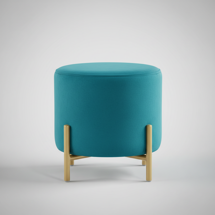 Customized Velvet Dressing Stool Golden Leg Tassel Makeup Bench Openable Ottoman Pouf for Home Fashionable Furniture