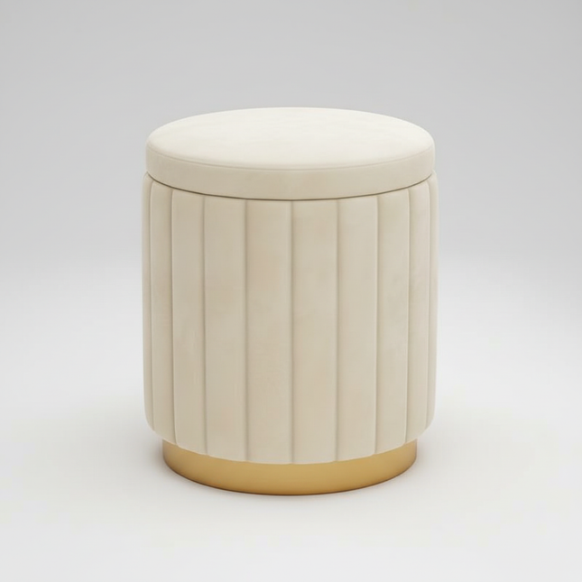 Fashion Storage Stool, Shoe Changing Stool, Makeup Stool, Bedroom Dressing Table Round Stool, New Round Stool with Storage Space