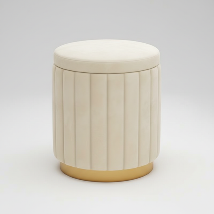 Fashion Storage Stool, Shoe Changing Stool, Makeup Stool, Bedroom Dressing Table Round Stool, New Round Stool with Storage Space