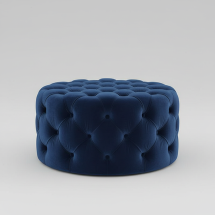 Velvet Round Ottoman Luxury Sofa Living Room Furniture Modern Bedroom Floor Pouf Clothing Store Shoes-changing Soft Stool B