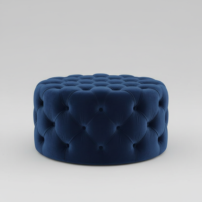 Velvet Round Ottoman Luxury Sofa Living Room Furniture Modern Bedroom Floor Pouf Clothing Store Shoes-changing Soft Stool B