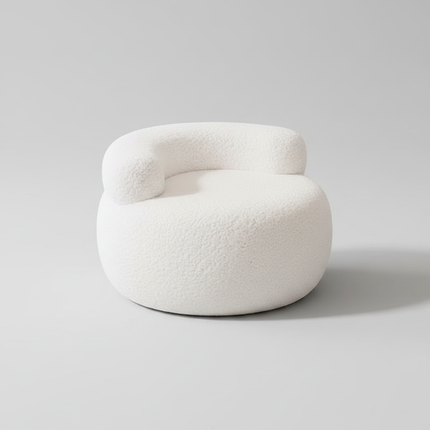 Soft Sofa Stool Household Round Stools Imitation Lamb Cashmere Ottoman Wooden Adults Feet Rest Bedroom Footrest Home Furniture