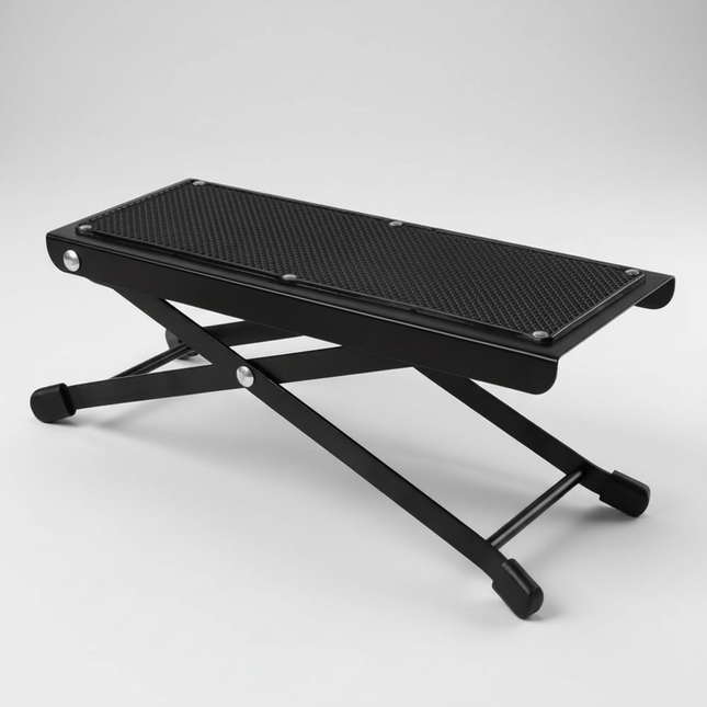 Folding Foot Rest 4-Height Adjustable Pedal Footrest Stand for Beauty Salons Home Pedicures Toe Nail Tool and Guitar Pedal Stool
