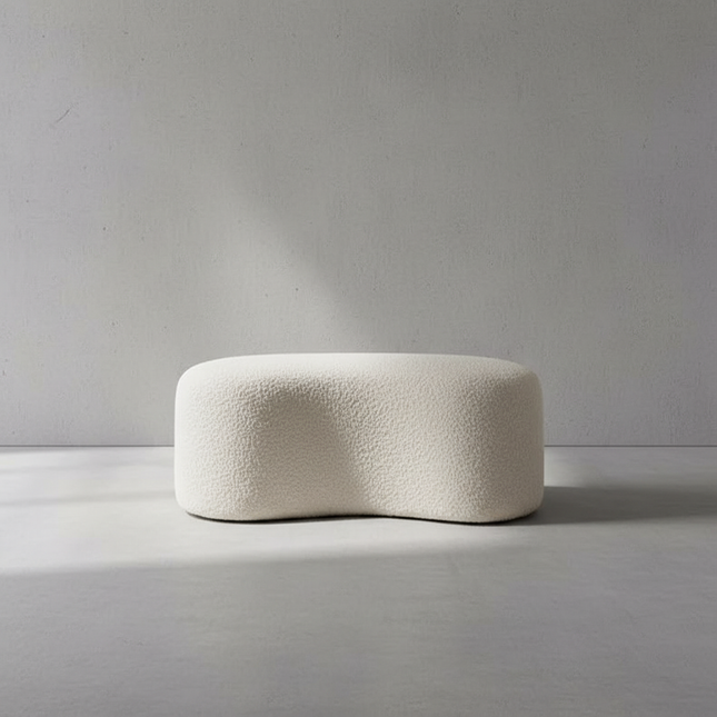 Luxury Stool INS Lamb Changing Wool Foot Stool Bedroom Pouf Nordic Shoe Ottoman Creative Design Living Room Floor Sofa Bench