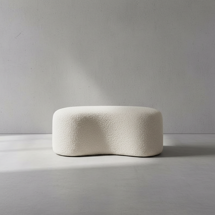 Luxury Stool INS Lamb Changing Wool Foot Stool Bedroom Pouf Nordic Shoe Ottoman Creative Design Living Room Floor Sofa Bench