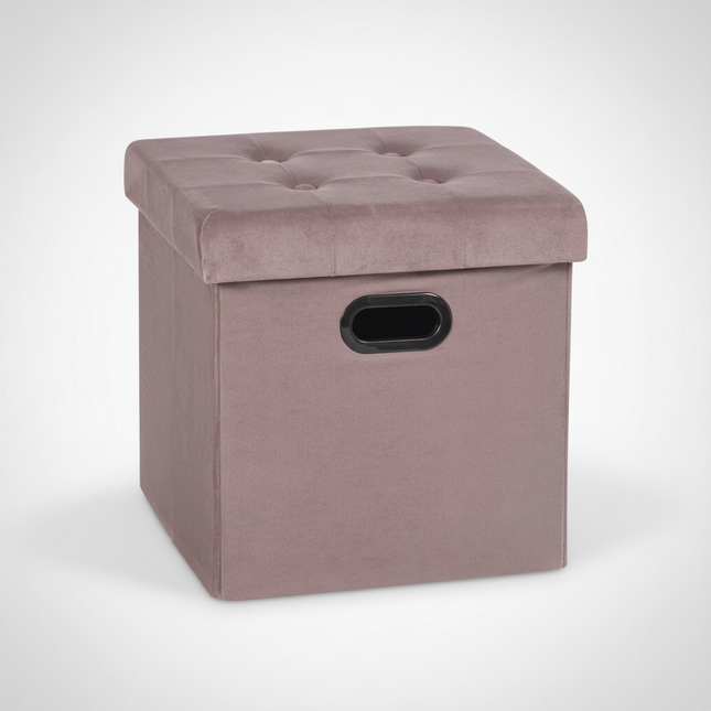 1PC Faux Leather White/Black Footstool Cube Chest Ottoman Pouf Footrest with Storage Foldable Stool Storage Box Home Seat Bench