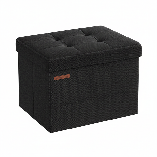 SONGMICS 41cm Bench with Storage Folding Seat Chest Storage Box Footstool Base