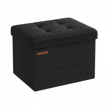SONGMICS 41cm Bench with Storage Folding Seat Chest Storage Box Footstool Base