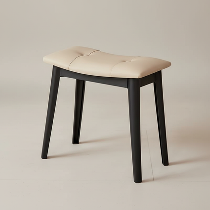 Vanity Stool Vanity Chair Saddle Cushion Ottoman Stool Chair with Solid Wood Legs, Modern Piano Bench Makeup and Foot Stool