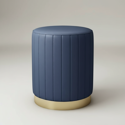 Scandinavian Velvet Makeup Stool - Swivel Vanity Chair with Gold Legs, Instagrammable Nail Salon Stool for Bedroom & Living Room