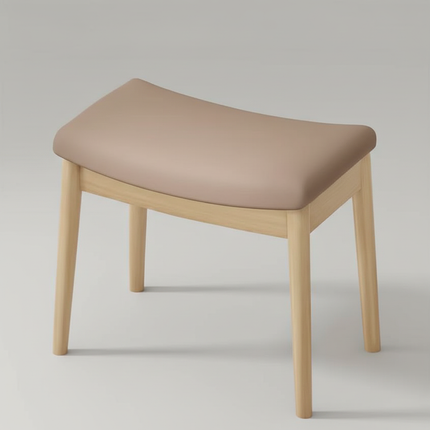 Foot Stool, Saddle Cushion Vanity Stool, Modern Concave Ottoman with Upholstered Seat for Entryway, Bedroom, Patio, Living Room.