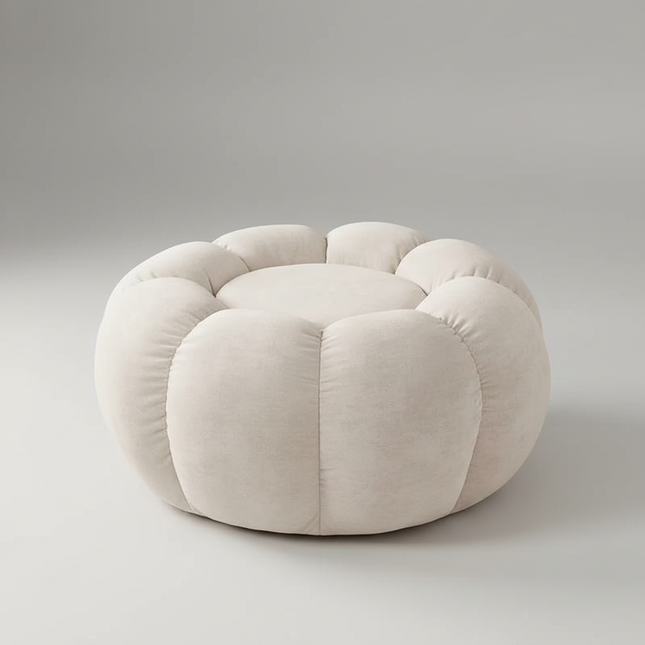 Pumpkin Sofa Low Stools Foot pedal Lamb Wool Shape Velvet Fabric Simple Modern Living Room Light Luxury Bedroom Round Ottomans