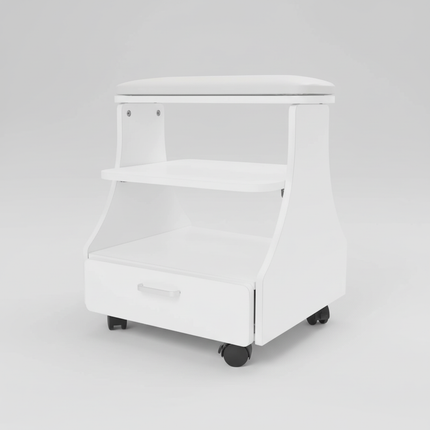 Pedicure Stool Foot Rest Pedicure Manicure Funiture Beauty Salon Nail Trolley Cart Footbath Stool White/Black/Pink