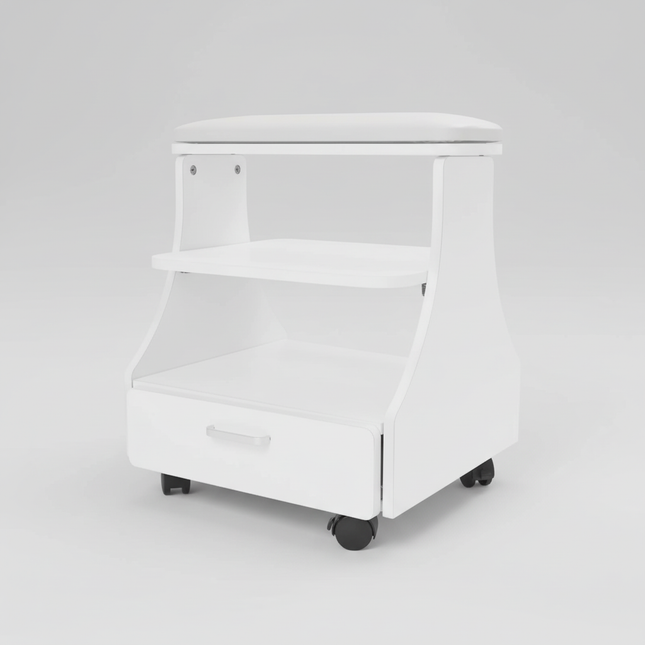 Pedicure Stool Foot Rest Pedicure Manicure Funiture Beauty Salon Nail Trolley Cart Footbath Stool White/Black/Pink