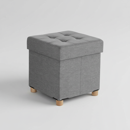 Folding Storage Ottoman Bench Folding Storage Trunk Footrest Stool Cube Bench Storage Chest Footrest Coffee Table Padded Seat