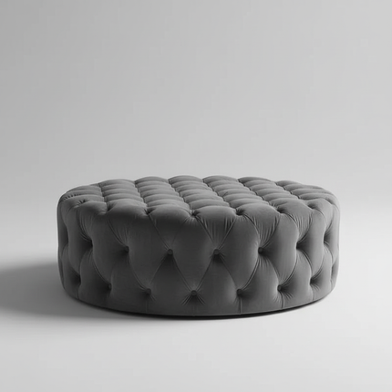 Velvet Round Ottoman Luxury Sofa Living Room Furniture Modern Bedroom Floor Pouf Clothing Store Shoes-changing Soft Stool B