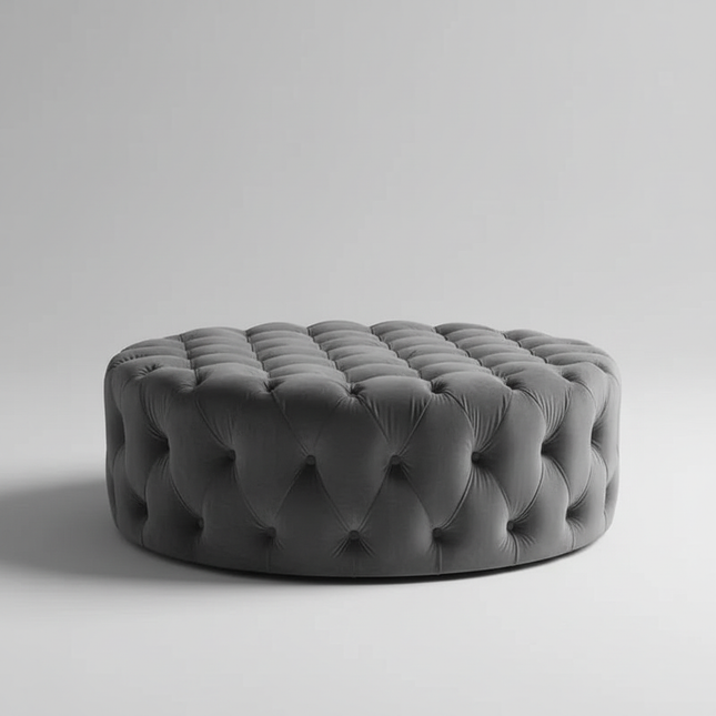 Velvet Round Ottoman Luxury Sofa Living Room Furniture Modern Bedroom Floor Pouf Clothing Store Shoes-changing Soft Stool B