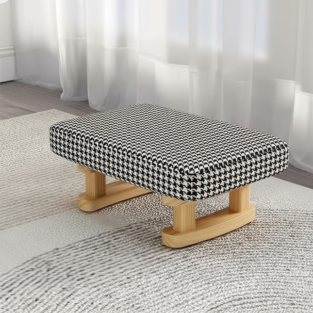 Colorful Small Wooden Stool with Non-Slip Pad Footrest Seat Square Household Living Room Hallway Sofa Tea Stools