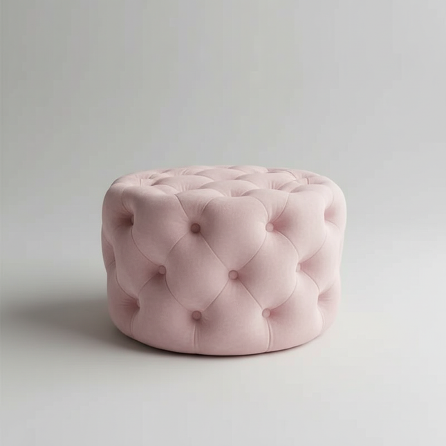 Velvet Round Ottoman Luxury Sofa Living Room Furniture Modern Bedroom Floor Pouf Clothing Store Shoes-changing Soft Stool B