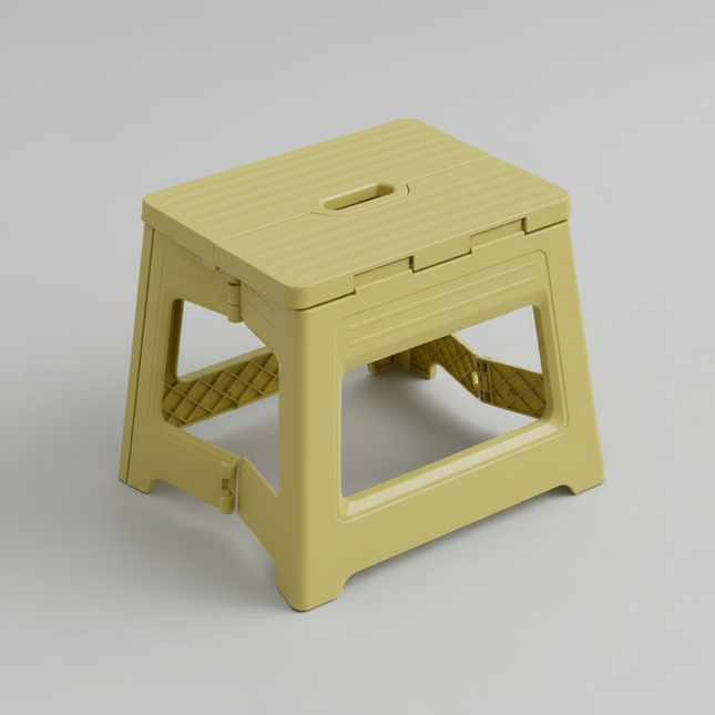 Lightweight Folding Step Stool Multi Purpose Handheld Thickened Footstool Non-Slip Plastic Small Benches Kitchen