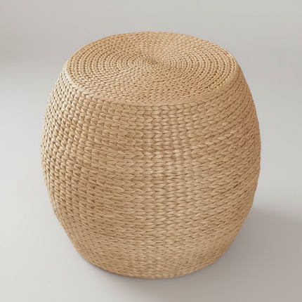 Straw Pier Changing Shoe Stool Tatami Round Stool Hallway Ottoman Furniture For Home Hand Woven Bedroom Rattan Chair Modernity