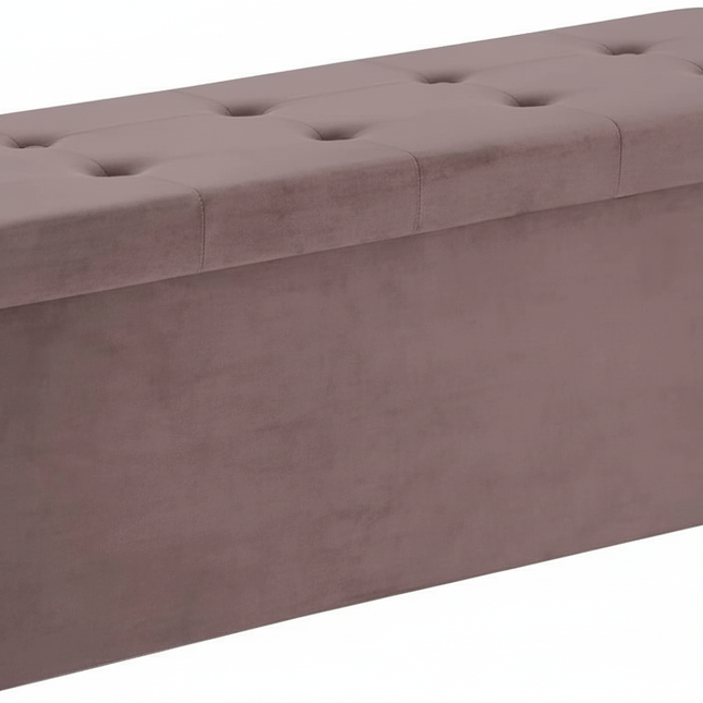 1PC Foldable Stool Home Ottoman Seat Bench Chest with Storage Space Organizer Box Living Room Furniture