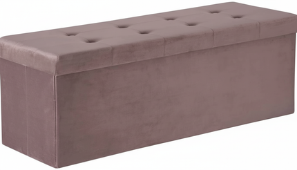 1PC Foldable Stool Home Ottoman Seat Bench Chest with Storage Space Organizer Box Living Room Furniture