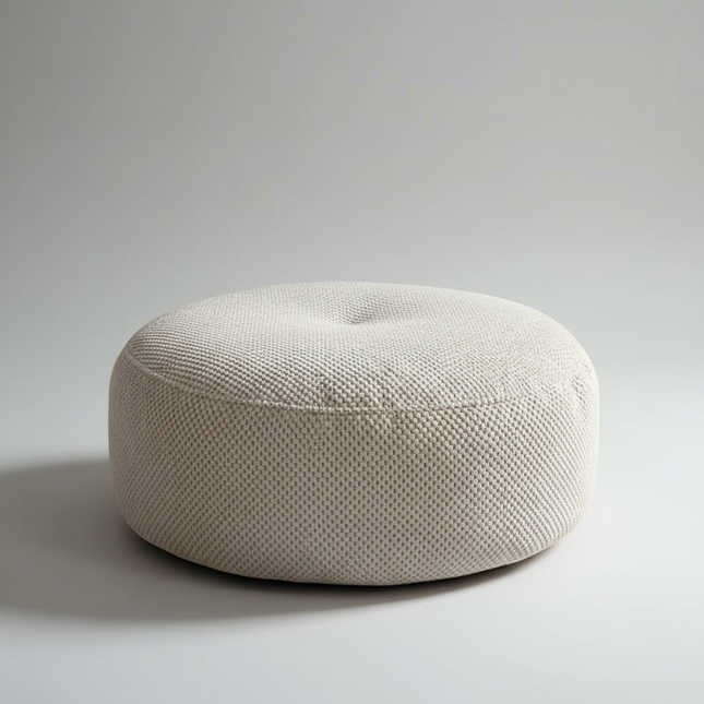 Fabric Removable and Washable Round Floor Futon Seat Pouf Ottoman Foot Rest  Window Living Room Tatami Low Stool Pedal