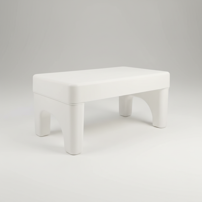 Toilet Stool Ottoman Folding Adults White Marble Poop Potty Training Step for Bathroom Short Child