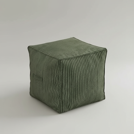 1 PCS Unstuffed Square Pouf Ottoman Storage Footrest Cover For Organizing Clothes Blankets Kids Toys Stylish Home Decor