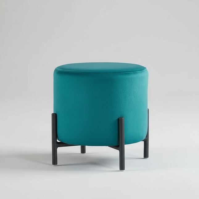 Customized Velvet Dressing Stool Golden Leg Tassel Makeup Bench Openable Ottoman Pouf for Home Fashionable Furniture