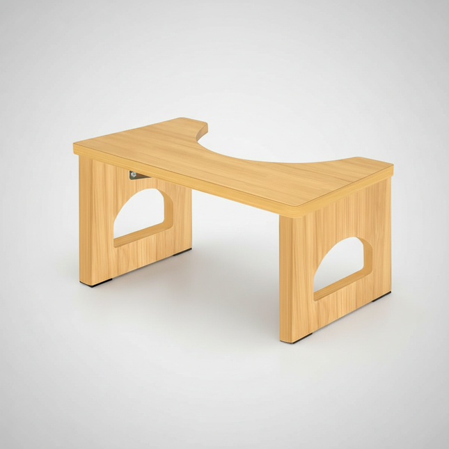 Folding Bamboo Toilet Stool,Non-Slip Poop Stool For Bathroom,Collapsible Bathroom Stool For Kids And Adults,Space-Saving