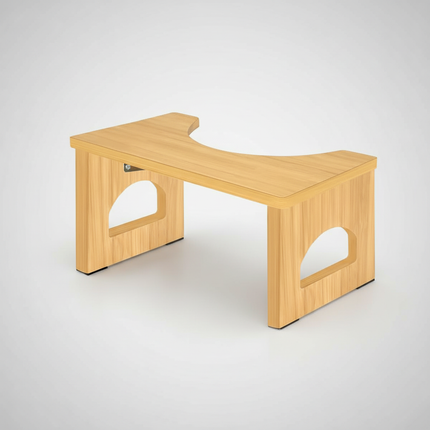 Folding Bamboo Toilet Stool,Non-Slip Poop Stool For Bathroom,Collapsible Bathroom Stool For Kids And Adults,Space-Saving