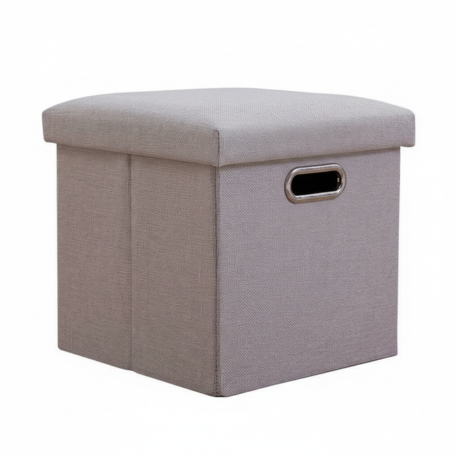 Folding Storage Ottoman Foldable Small Ottoman Foot Rest 11.81x11.81x11.81inch Square Footstool for Bedroom Dorm Entryway Office
