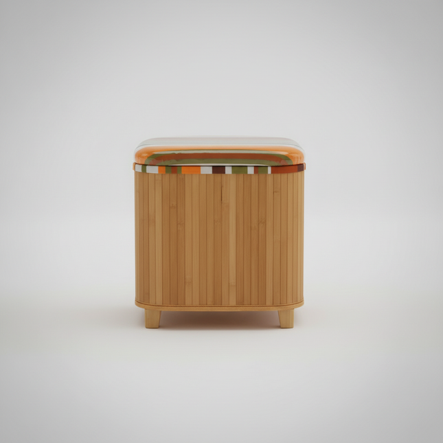 Japanese Solid Wood Small Square Stool with Storage Box Sundries Toys Organizer Household Hallway Shoes Change Footstool Ottoman