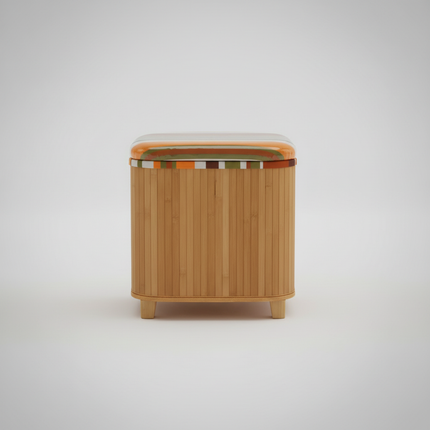 Japanese Solid Wood Small Square Stool with Storage Box Sundries Toys Organizer Household Hallway Shoes Change Footstool Ottoman