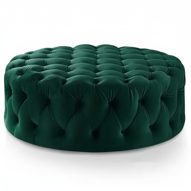 Velvet Round Ottoman Luxury Sofa Living Room Furniture Modern Bedroom Floor Pouf Clothing Store Shoes-changing Soft Stool B